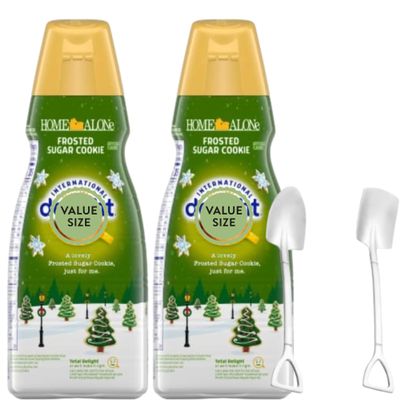 Frosted Sugar Cookie Liquid Coffee Creamer.- Two (2) 32 fl oz Bottles of Smooth & Creamy Delightful Coffee Creamer and Candy Freezer Mini Metal Shovel Spoons (Frosted Sugar Cookie) - Shovel Spoons