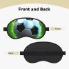 Eye Mask for Sleeping Breathable Light Blocking Sleep Mask Cool Soccer Ball Night Blindfold Soft Comfortable Night Eye Sleep Shade Cover for Men Women Eye Cover for Home Nap view 2