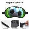 Eye Mask for Sleeping Breathable Light Blocking Sleep Mask Cool Soccer Ball Night Blindfold Soft Comfortable Night Eye Sleep Shade Cover for Men Women Eye Cover for Home Nap view 3