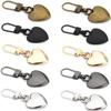 10Pcs Multicolor Heart Shaped Zipper Pull Replacement Metal Zipper Backpack Zippers Mend Fixer Repair for Coats Jackets Pants Luggage, Garage Storage, Fasteners, Storage Racks view 1