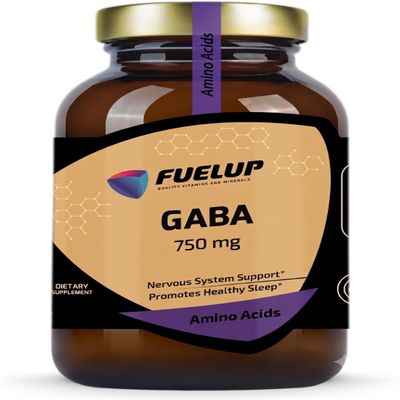 Fuelup GABA 750 mg - 200 Vegan Capsules, Non-GMO, Gluten-Free