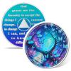 Butterfly Forest 8 Year Sobriety Coin, Affirmation AA Coins, Addiction Recovery Eight Year Sober Coin, Celebrating Recovery Anniversary Token, AA Sobriety Gifts for Men Women view 1