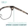 2SeeLife Premium Half Rim Reading Glasses Women & Men - Fits all Face Shapes, Metal & Sturdy Readers, Spring Hinges, Beige Tortoise, +1.25 view 4