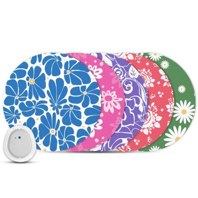 10 Pack G7 Adhesive Patches Waterproof & Sweatproof Covers for G7 & Stelo,Non-Glue Central Hypoallergenic & Latex-Free Flexible & Breathable Stelo Overpatch for 15 Days,Vibrant Flowers