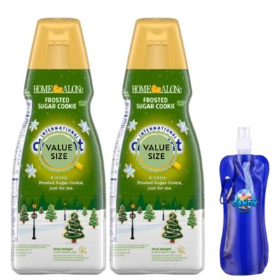 Frosted Sugar Cookie Liquid Coffee Creamer, 32 fl oz Bottles Pack of 2, Sweet Creamy Flavored Creamer for Hot or Iced Coffee with Candy Freezer Collapsible Bottle