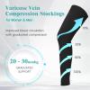 Totexil 2 Pairs Compression Stockings for Women & Men, 20-30mmHg Thigh High Compression Socks, Footless Medical Socks with Silicone Dot Band--Best Support for Nursing Sports Varicose Veins(Black,3XL) view 2