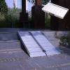 Foldable Aluminum Threshold Ramp, Portable Wheelchair Ramp with Non-Slip Surface and Handle, 661Ib Weight Capacity Solid Ramp Pad(60cm/24in) view 1
