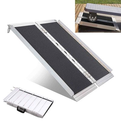 Ramps for Wheelchairs for Home, Aluminum Portable Folding Handicap Ramp 661Ib, Wheelchair Non-Skid for Home Steps, Stairs, Entry, Threshold(120cm/47in)
