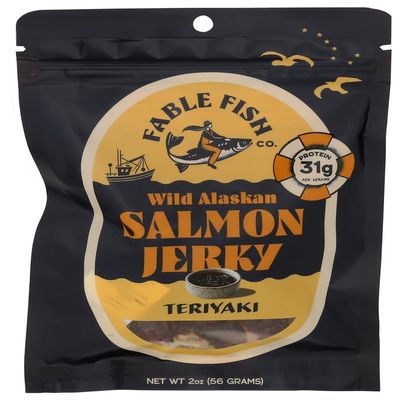 Fable Fish Co Jerky Tryki Wild Salmon 2 oz (Pack of 8)