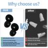 Ear Plugs for Sleeping Noise Cancelling 50dB, Reusable Hearing Protection for Snoring, Airplane Travel, Concerts & Focus, Includes 8 Silicone Tips & Comfortable Sleep Eye Mask (Black) view 3