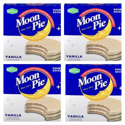 Marshmellow- Cookies Double Decker Snack Pies, Mini Size, Back to School, 32 Count, 2.75 oz (Vanilla)