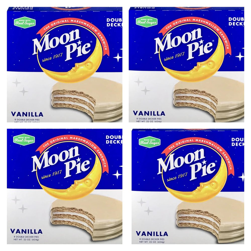 Marshmellow- Cookies Double Decker Snack Pies, Mini Size, Back to School, 32 Count, 2.75 oz (Vanilla)