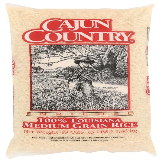 Cajun Country Medium Grain Rice 48 oz (Pack of 10)
