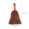 DINHEAROM Handmade Palm Brush Small Desktop Broom Lightweight Ergonomic Handle for Office Home Kitchen Cleaning view 2