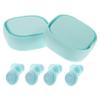 Anneome 2 Sets Soft Silicone Noise Reducing for Sleeping and Studying Comfortable Lightweight with Ergonomic Design for Snoring Blocking and Hearing Protection Portable Blue view 1