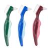 Anneome 3pcs Dual Head Denture Toothbrushes Hard Bristle Cleaning Brushes for False Teeth with Ergonomic Long Handle Reusable Design and Brush Heads for Denture Care view 1