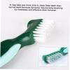 Anneome 3pcs Dual Head Denture Toothbrushes Hard Bristle Cleaning Brushes for False Teeth with Ergonomic Long Handle Reusable Design and Brush Heads for Denture Care view 3