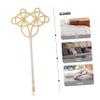 Anneome Ergonomic Long Handle Quilt Duster Plastic Rug Beater with Imitation Rattan Design for Swift Dust Removal in Home Cleaning and Easy to Use Dust Shaker for Mattresses and Carpets view 3