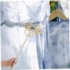 Anneome Ergonomic Long Handle Quilt Duster Plastic Rug Beater with Imitation Rattan Design for Swift Dust Removal in Home Cleaning and Easy to Use Dust Shaker for Mattresses and Carpets view 4