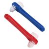 CTIRCHIU 2pcs Denture Toothbrush Double Headed Small Oral Cleaning Brush for Braces and False Teeth Ergonomic Handle Multi Functional Denture Care Accessories for Blind Area Cleaning view 1