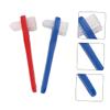 CTIRCHIU 2pcs Denture Toothbrush Double Headed Small Oral Cleaning Brush for Braces and False Teeth Ergonomic Handle Multi Functional Denture Care Accessories for Blind Area Cleaning view 3