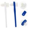 Anneome 2pcs Dual Head Denture Brush with Angled Head and Firm Nylon Bristles Non Slip Handle False Teeth Cleaner for Oral Care view 4