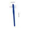 COLLBATH 2pcs Dual Head Denture Shape False Teeth Cleaner Double Sided Toothbrush with Multi Tufted Bristles for Plaque Removal White Blue view 2