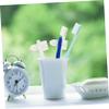 COLLBATH 2pcs Dual Head Denture Shape False Teeth Cleaner Double Sided Toothbrush with Multi Tufted Bristles for Plaque Removal White Blue view 4
