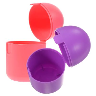 NOLITOY 2Pcs Period Holder Steamer Box for Microwave Sterilization and Storage Portable Female Supply Organizer in Purple and Pink High Grade PP Material