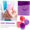 NOLITOY 2Pcs Period Holder Steamer Box for Microwave Sterilization and Storage Portable Female Supply Organizer in Purple and Pink High Grade PP Material view 4