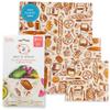 Bee's Wrap Beeswax Wraps for Food - 3 Pack of Assorted Beeswax Wraps - Small, Medium & Large Wrap - Plastic Free Made in USA Reusable Natural Food Wrap - Bakery Lane Print view 1