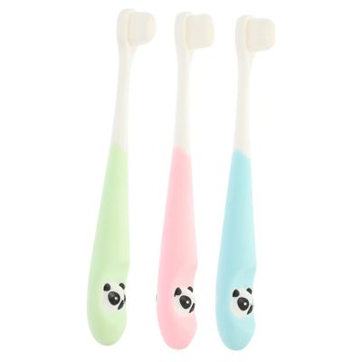 TOGEVAL 3Pcs Toothbrush Soft Bristle Portable Toothbrushes with Ergonomic Handles for Daily Use Cartoon Candy Color Design Suitable for Boys Random Color