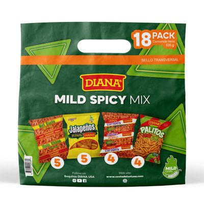 Diana Mild Spicy Snack Variety Pack, 18 Bags, 18 Oz