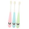 GANAZONO 3Pcs Toothbrushes with Soft Bristles Cartoon Silicone Handle Toothbrush Ergonomic Grip for Hands Safe Manual Brushes for Cleaning Random Color view 1