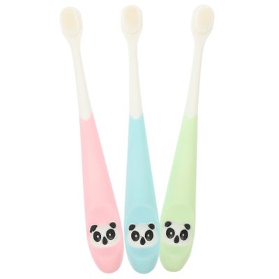 Beaupretty 3Pcs Toothbrush Ergonomic Handle Soft Bristles Comfortable Grip Cartoon Design for Daily Teeth Cleaning Random Color