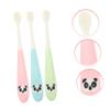 Beaupretty 3Pcs Toothbrush Ergonomic Handle Soft Bristles Comfortable Grip Cartoon Design for Daily Teeth Cleaning Random Color view 3