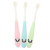 HEALEEP 3Pcs Toothbrushes Soft Bristle Travel with Cartoon Silicone Handles Ergonomic Design for Hands Protective and Comfortable Cleaning Random Color view 1