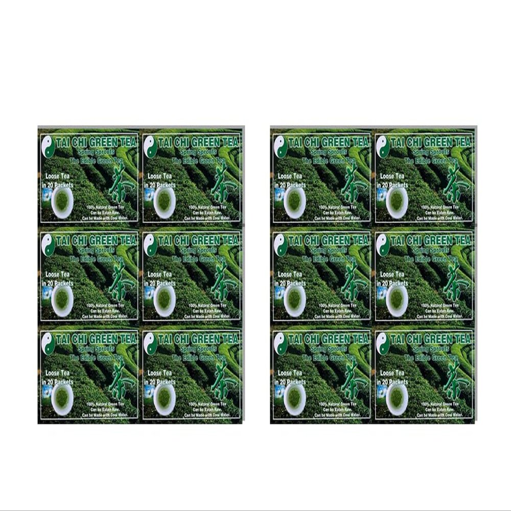12 Boxes of Loose Tea in 20 Packets Tai Chi Green Tea Spring Sprouts