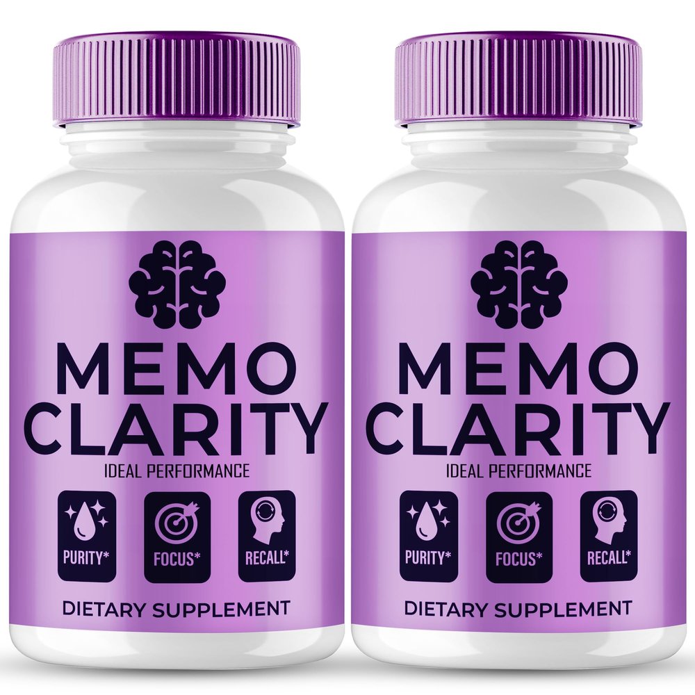 Memo Clarity Capsules, Official MemoClarity Brain Health Supplement Pills - Extra Strength, Advanced Nootropic Pills Support, All Natural Memo Clarity Cognitive Health & Function Reviews (2 Pack)