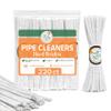 220 Count - Hard Bristle Pipe Cleaners Bulk | Great for Scrubbing Straws, Tubes, Tight Spaces | Nylon Bristles for Extra Scrub | Absorbent Cotton | Pipe Cleaners for Cleaning | Thick Pipe Cleaners view 1