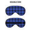 Blue and Black Buffalo Plaids Sleep Mask Adjustable Straps Soft Eye Mask Perfect for TTravel Nap Shift Work Office view 2