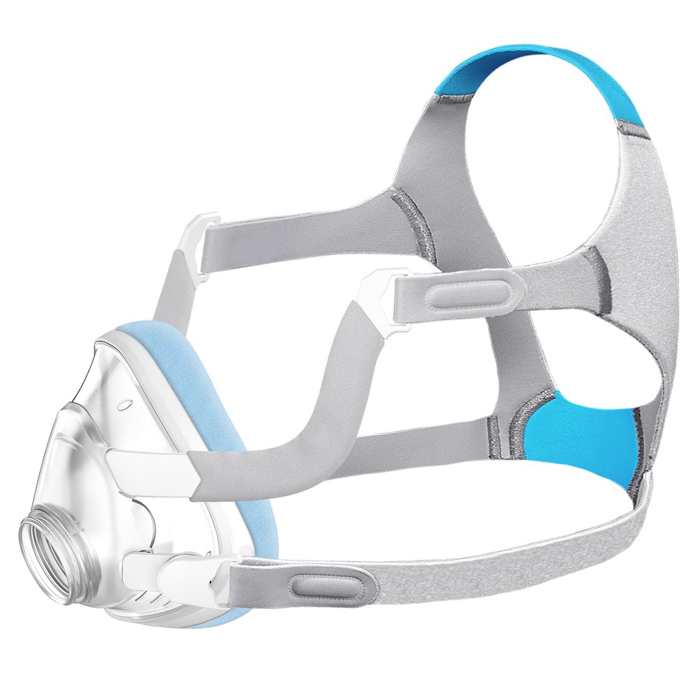 Replacement F20-Style Fabric Mask Set (Large) - No Silicone Contact, CPAP Full Face Cushion Combo for Airfit F20 & Airtouch F20, Instantly Cool Touch & No Stuffiness Even in Hot Weather (No Elbow)