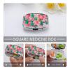 Flamingo Pineapple Travel Pill Organizer - Daily Pill Box to Hold Vitamins, Portable Pill Case Cod Liver Oil Storage Box with 2 Compartment for Pocket Purse view 4