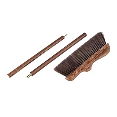 GARVALON Wooden Scrub Broom with Long Handle Soft Bristle Hard Broom for Outdoor Indoor Floor Cleaning Deck Scrubbing Tool for Home Under Cabinets and Corners