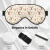 Deer Autumn Leaves Sleep Mask Adjustable Straps Soft Eye Mask Perfect for TTravel Nap Shift Work Office view 4