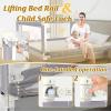 JWPEHOE Height Adjustable Bed Rail for Toddlers, Kids Safety Baby Bed Rail for Twin/Full/King/Queen Size Bed view 4