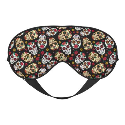 Rose Sugar Skull Sleep Mask Adjustable Straps Soft Eye Mask Perfect for TTravel Nap Shift Work Office