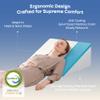 Wedge Pillow, Wedge Pillow for Acid Reflux, Back Pain Relief, Cooling Memory Foam Top, Bed Wedge Pillows for Headboard, Sleeping, Snoring, Back Support, After Surgery. 24*24*7.5inch wedge pillow view 3