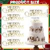 10 Pcs Christmas Cake Toppers Mirror Acrylic Cupcake Topper Merry Christmas Picks Cake Decorations for Xmas Winter DIY Party Dessert Decoration (Gold) view 2