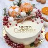 10 Pcs Christmas Cake Toppers Mirror Acrylic Cupcake Topper Merry Christmas Picks Cake Decorations for Xmas Winter DIY Party Dessert Decoration (Gold) view 4